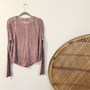 free people movement pink mauve lay up long sleeve tshirt Size medium